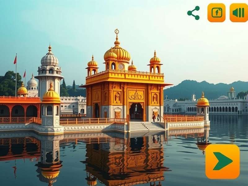 Divine Walk Amritsar game screenshot of Golden Temple